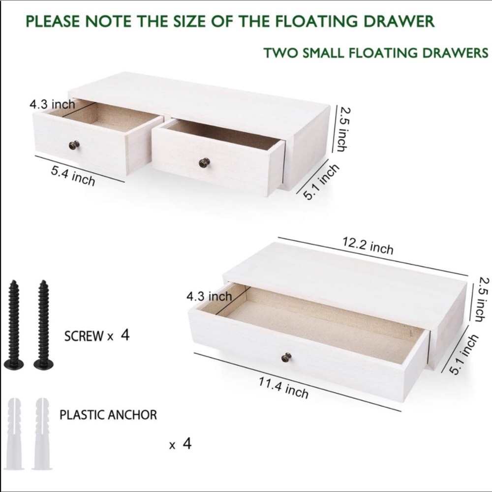 🎀 Floating Shelf with Drawer🎀 - Picture 4 of 4